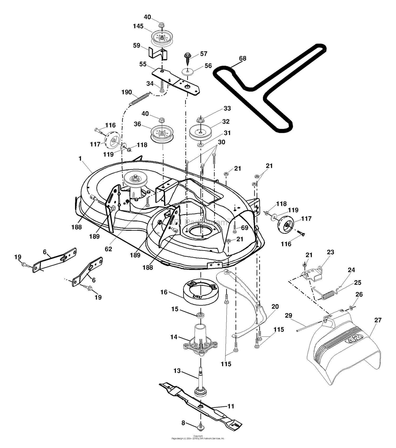 Husqvarna LOYTH 20 F 42 T (96045000201) (2006-02) Parts Diagram for ...