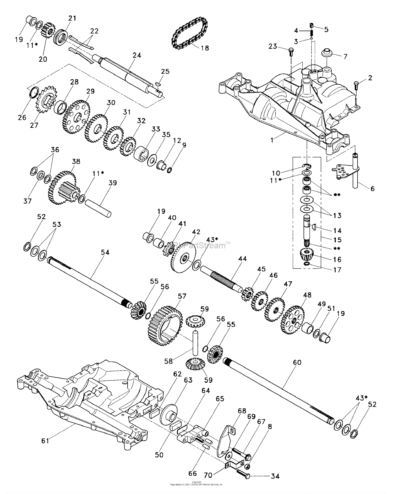 Husqvarna LR 110 (954001232C) (1995-08) Parts Diagram for Dana Transaxle