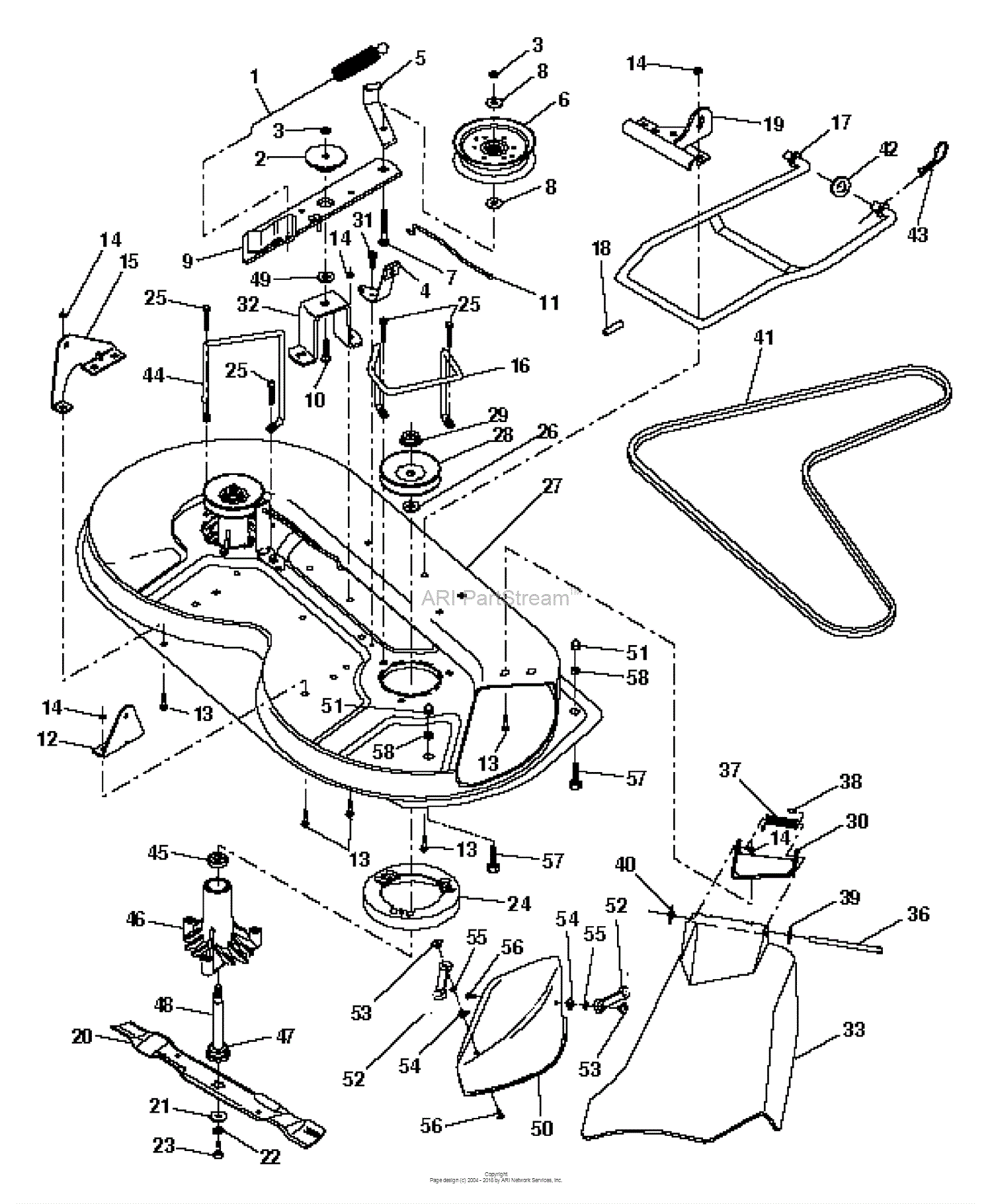 Husqvarna LR 111 (9540001212A) (1994-07) Parts Diagram for Mower Deck