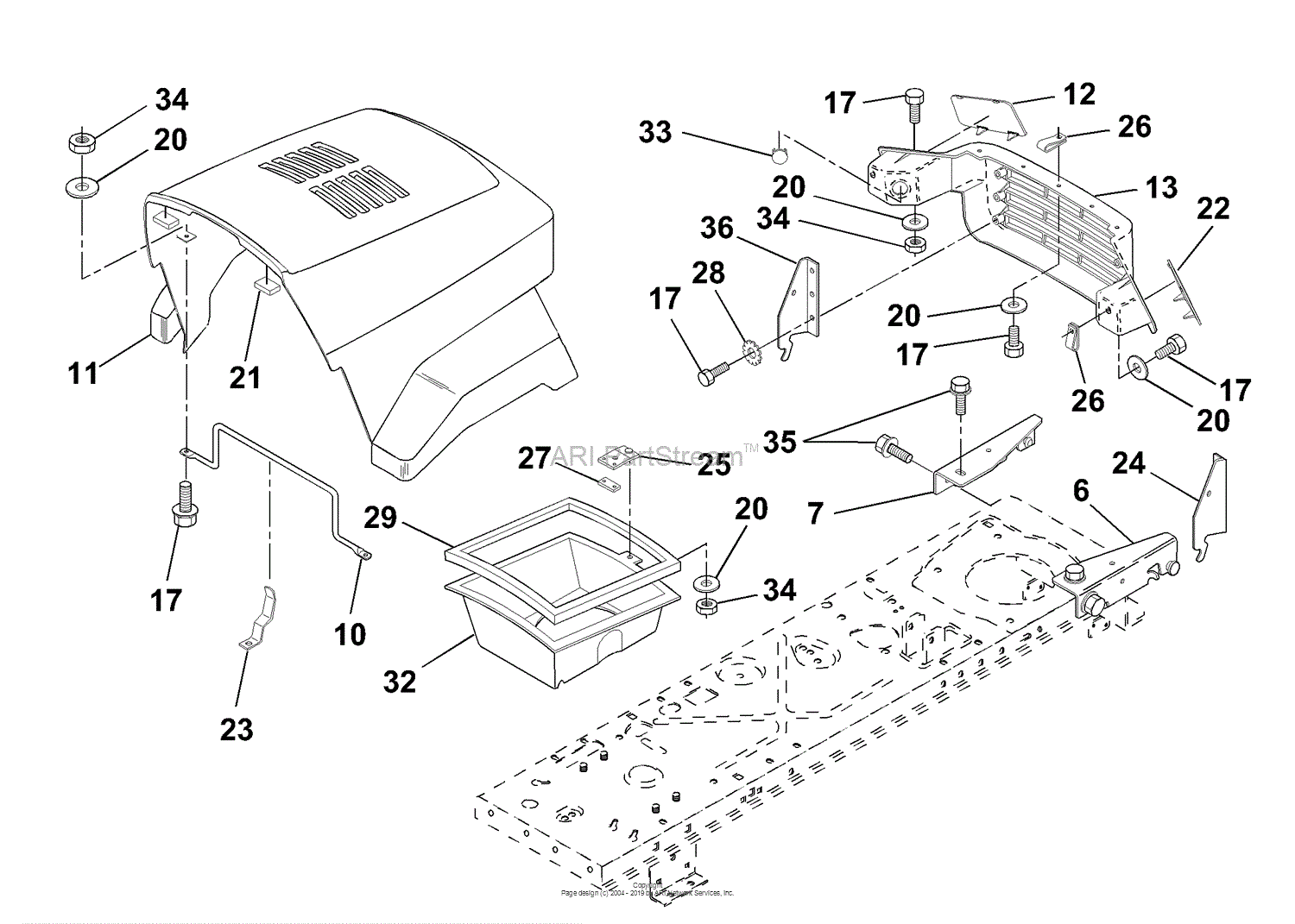 Husqvarna Lr 122 (954140105b) (2000-01) Parts Diagram For Hood