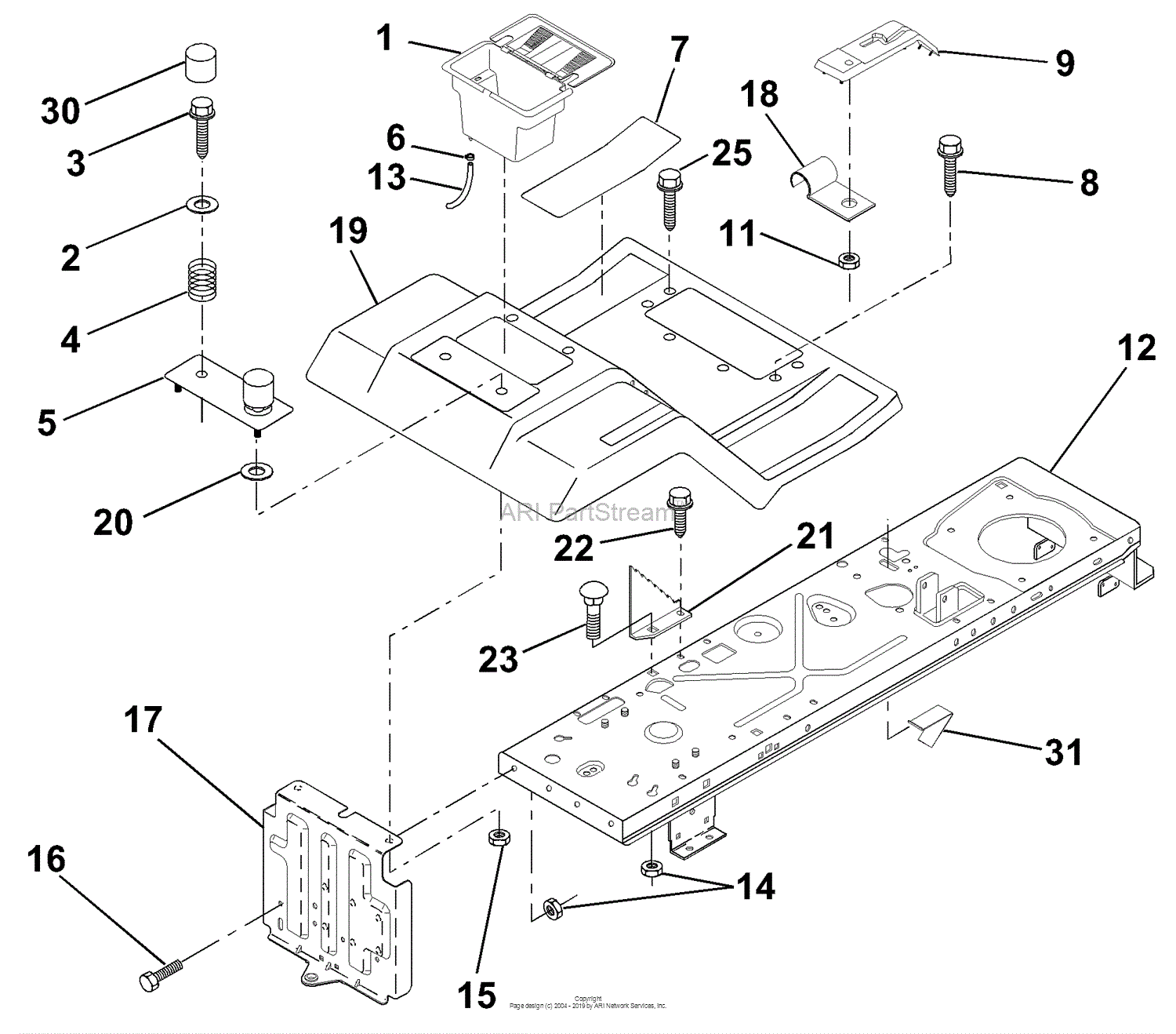 Husqvarna LRH 125 (954001222A) (1994-07) Parts Diagram for Fender/Chassis