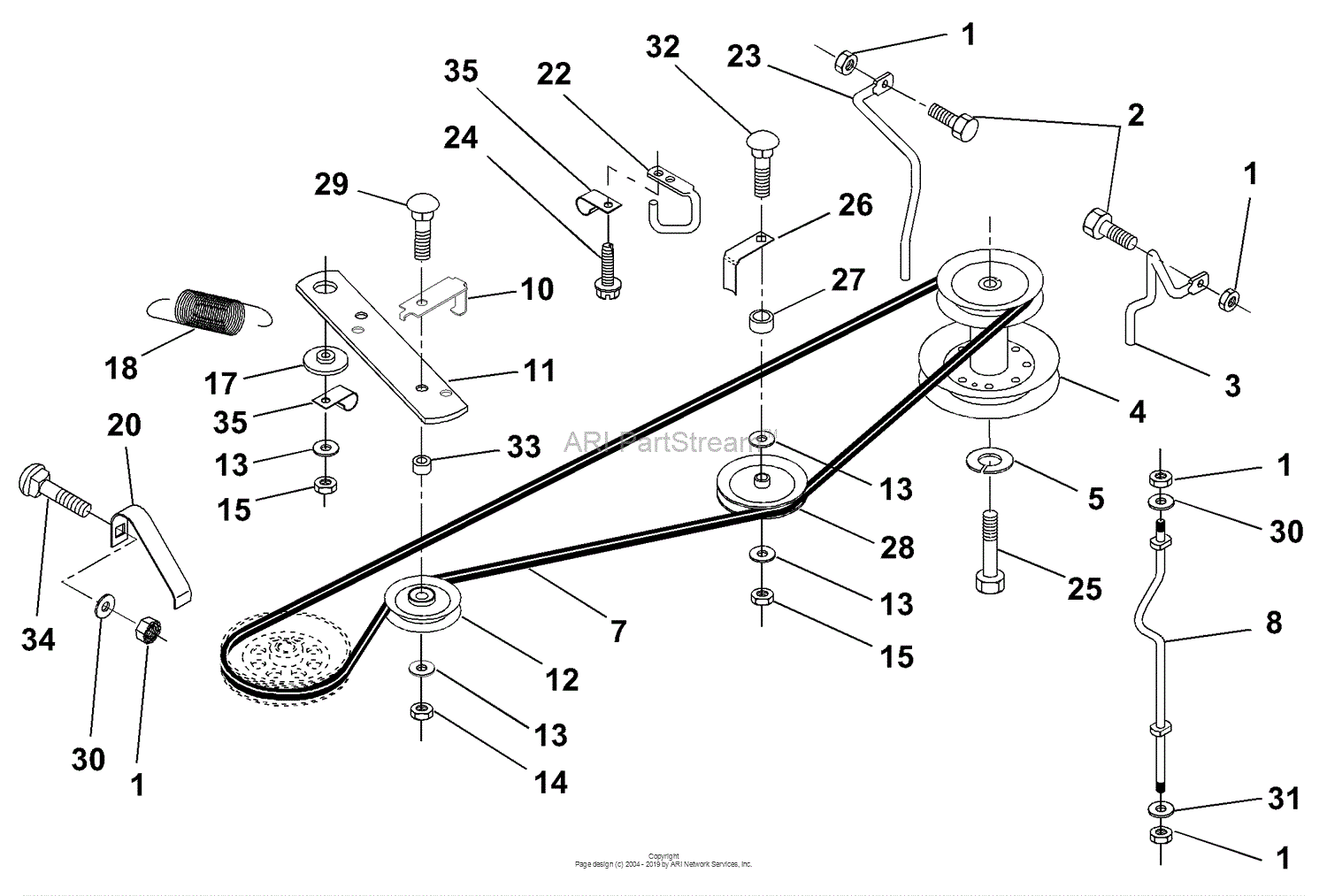 Husqvarna LRH 125 (954001222D) (1995-07) Parts Diagram for Ground Drive