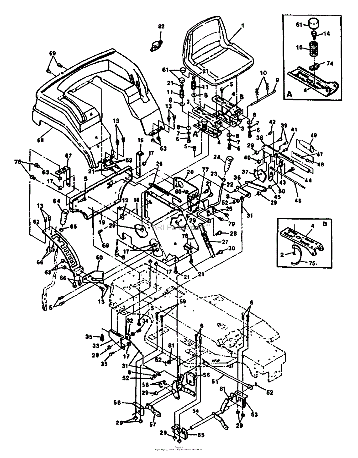 Husqvarna LT 1000-14 (1991-03) Parts Diagram for Frame Assembly