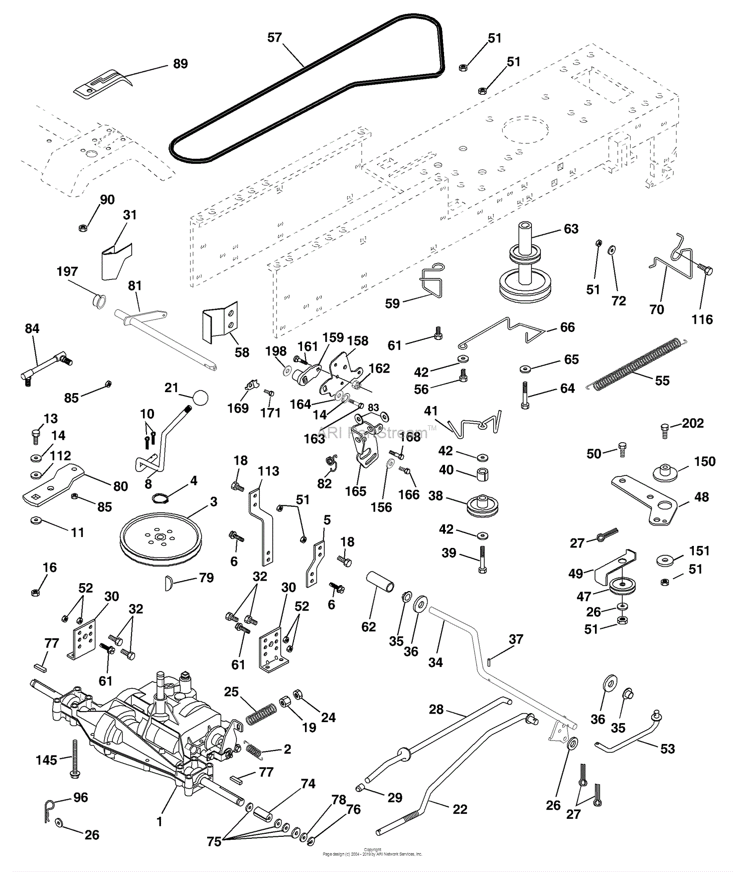 Husqvarna Lt 1238 A (9545677024) (2000-10) Parts Diagram For Drive