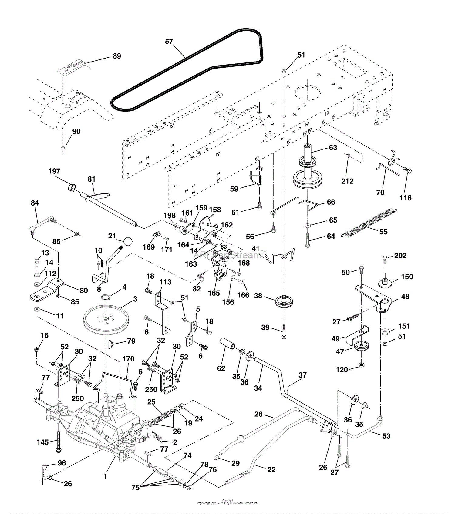 Husqvarna LT 1238 C (954567024) (2001-10) Parts Diagram for Drive