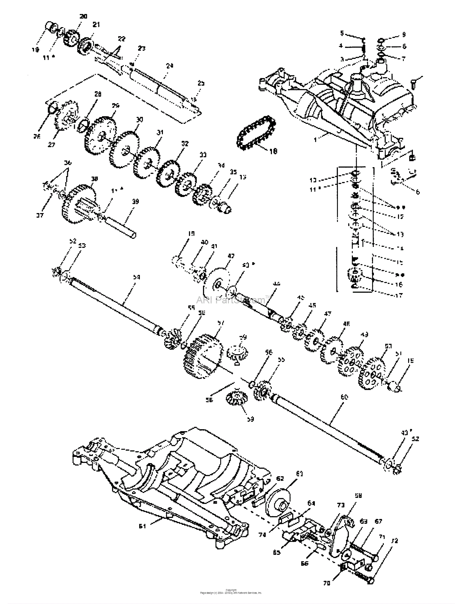 Husqvarna LT 125 (H12538C) (1991-06) Parts Diagram for Transaxle Foote