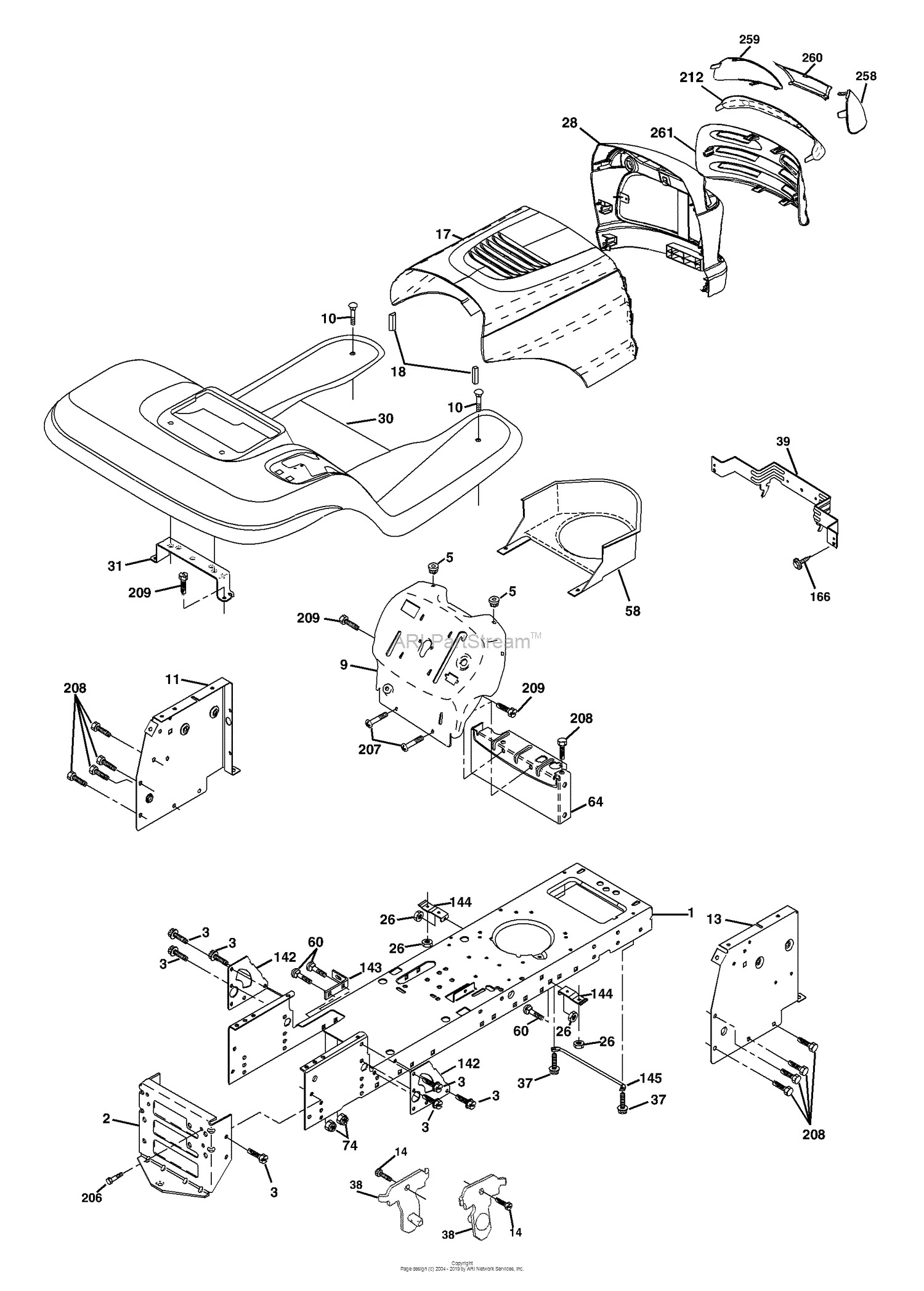 Husqvarna LT 1538 C (954569776) (2002-12) Parts Diagram for Chassis And ...