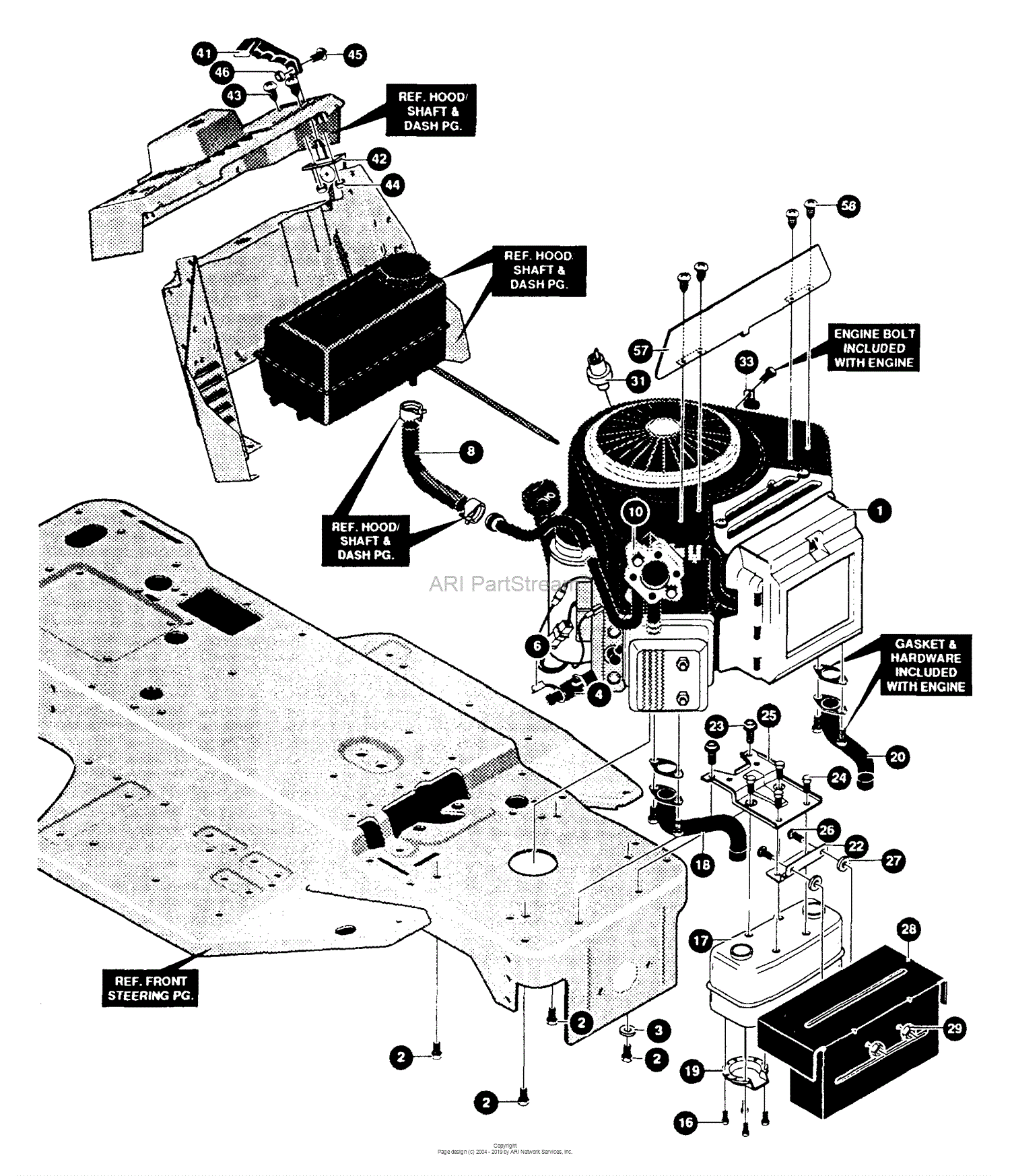 Husqvarna LT 4140 H (E4014040) (199401) Parts Diagram for Engine