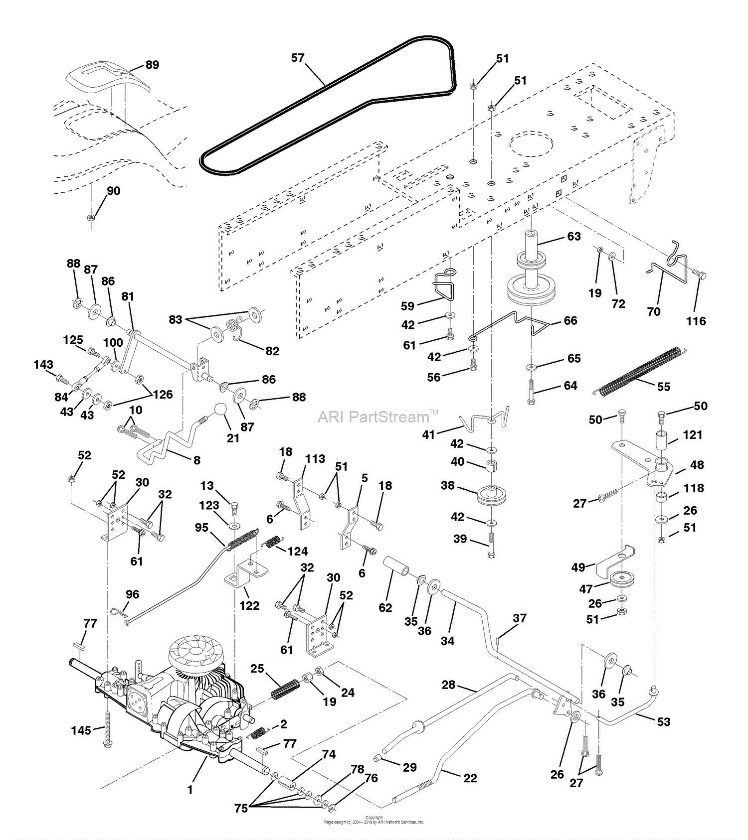 Husqvarna LTH 120 (954140003B) (1997-12) Parts Diagram for Drive