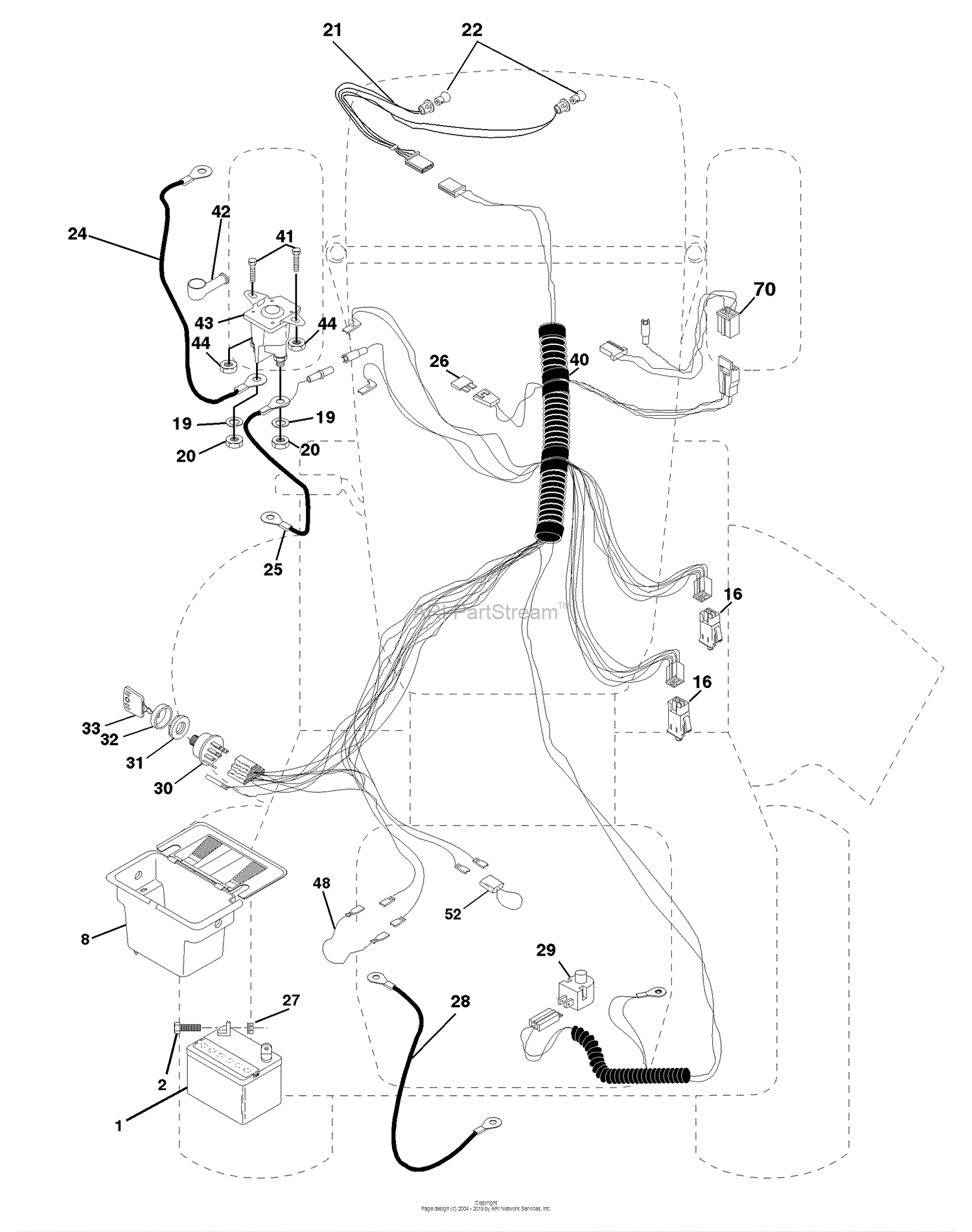 Husqvarna LTH 120 (954140003F) (1999-03) Parts Diagram for Electrical