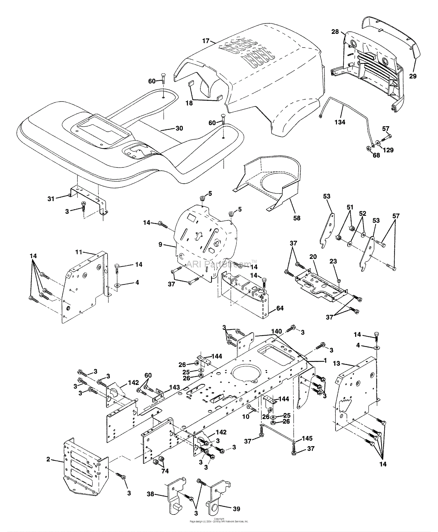 Husqvarna LTH 120 (HCLTH120A) (954140003) (1997-11) Parts Diagram for ...