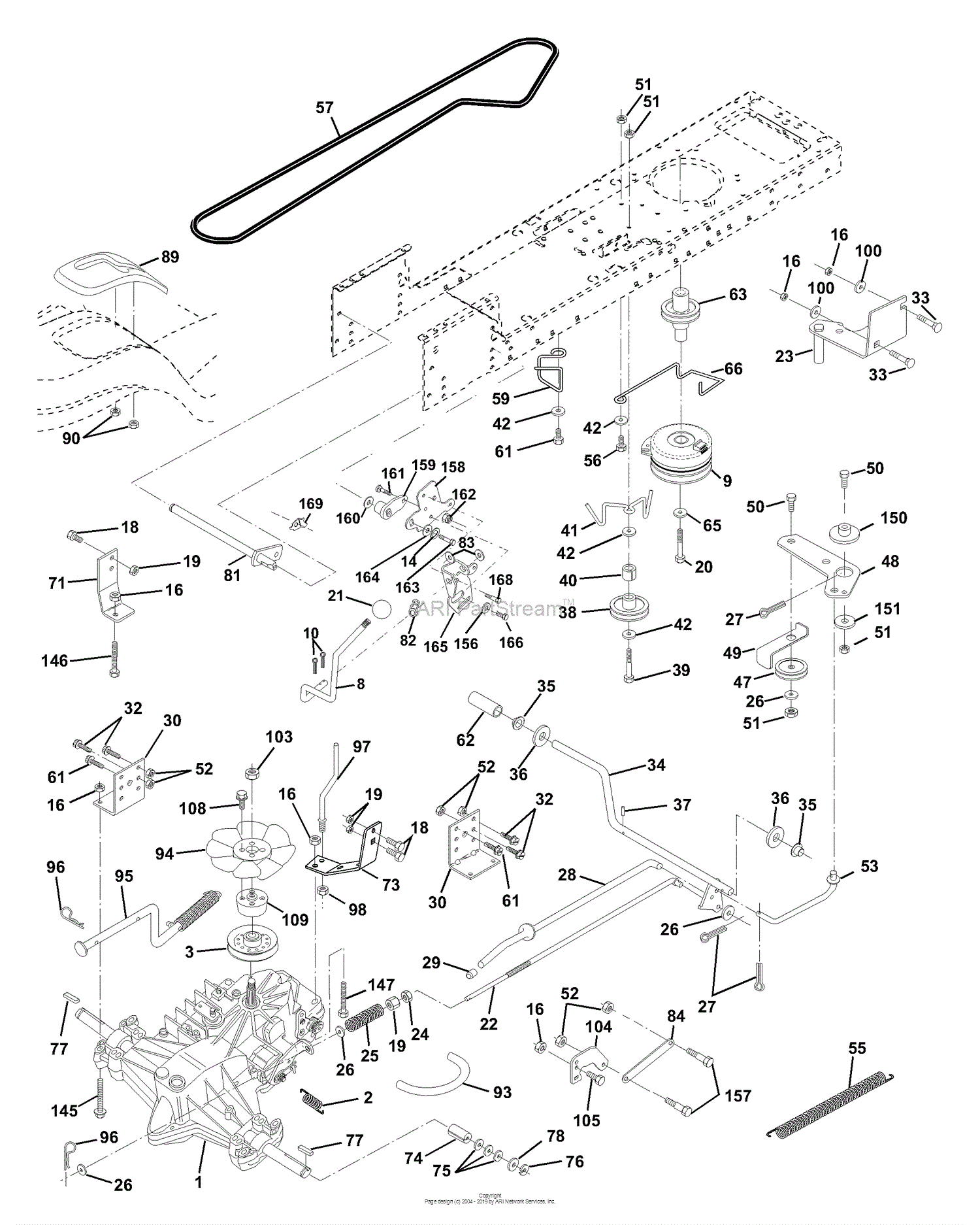 Husqvarna LTH 130 (954140005F) (199807) Parts Diagram for Drive