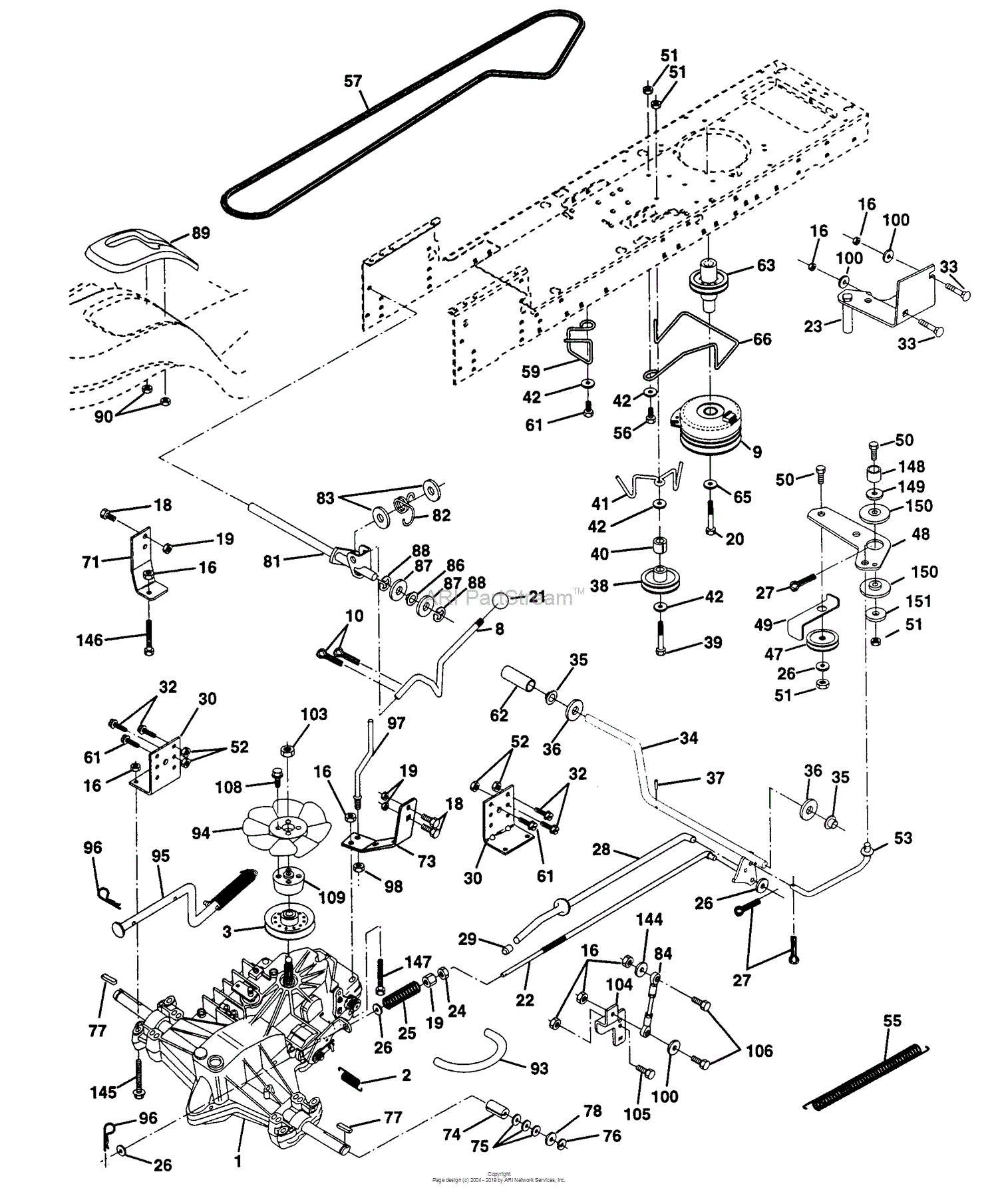 Husqvarna Lth 130 (954140005h) (1998-07) Parts Diagram For Drive