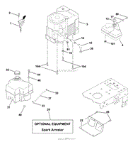 Husqvarna LTH 130 (954140107A) (1999-11) Parts Diagram for Engine