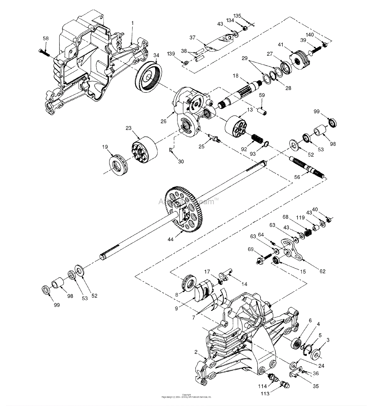 Husqvarna LTH 130 (954830061A) (1996-01) Parts Diagram for Hydro ...