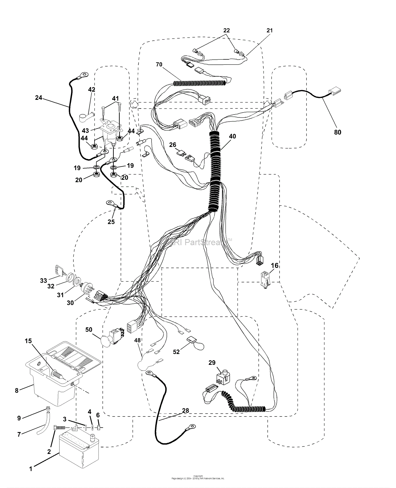 Husqvarna LTH 130 (954830061B) (1996-02) Parts Diagram for Electrical