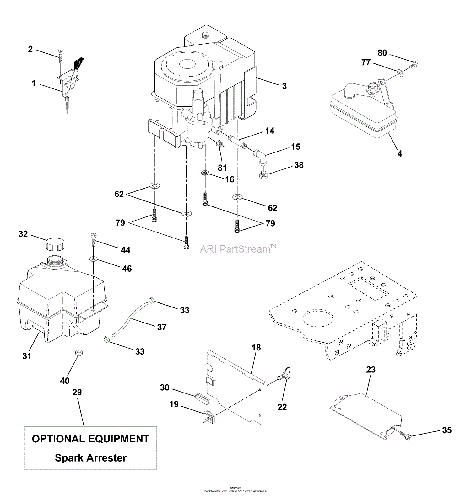 Husqvarna LTH 130 (954830061B) (1996-02) Parts Diagram for Engine