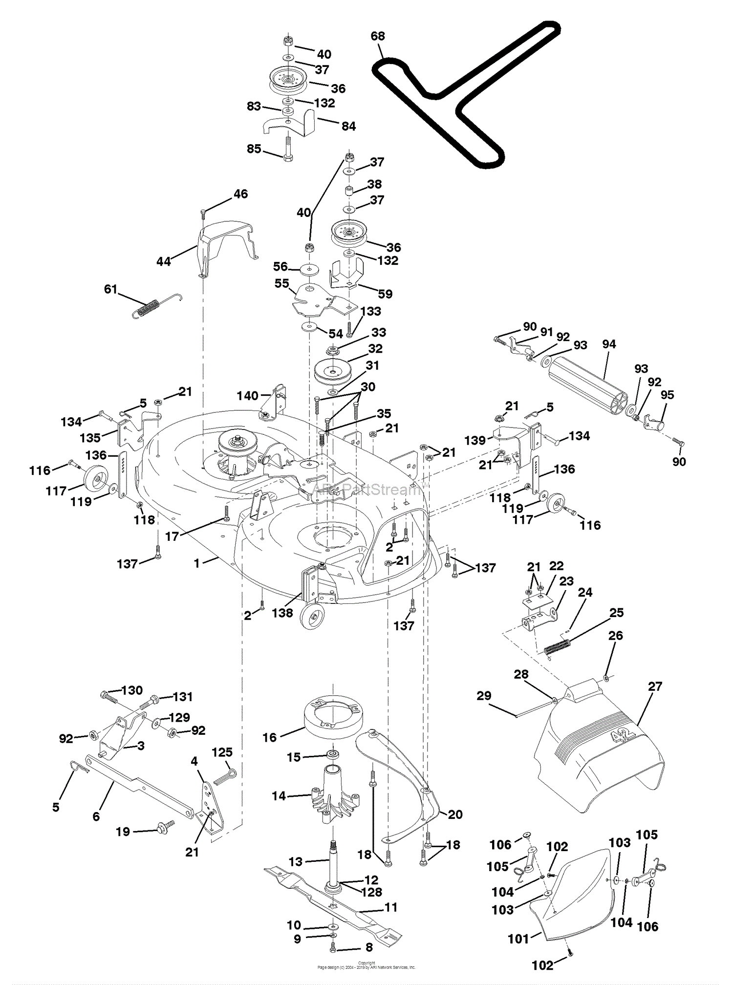 Husqvarna LTH 130 (HCLTH130J) (954140005) (1999-01) Parts Diagram for ...