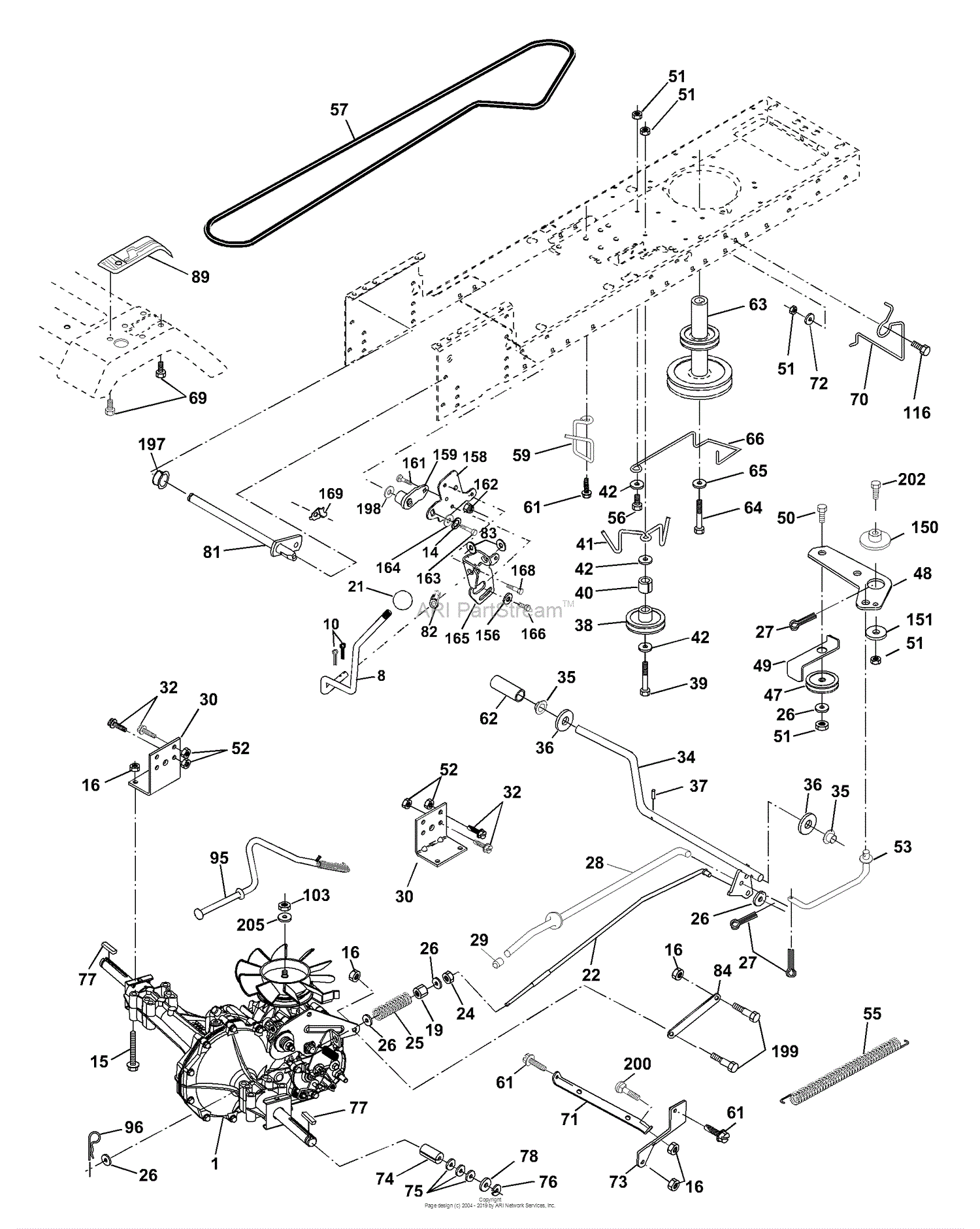 Husqvarna Lth 1342 A (954567031) (2000-12) Parts Diagram For Drive