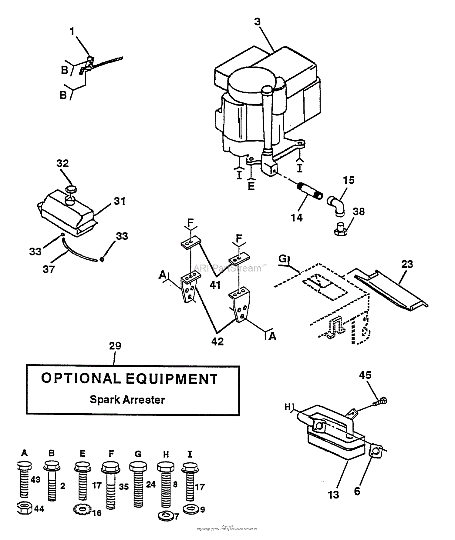 Husqvarna LTH 140 (HN14H42A) (954000642) (1994-01) Parts Diagram for Engine