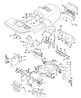 Husqvarna LTH 145 (1997-12) Parts Diagram for Chassis And Enclosures