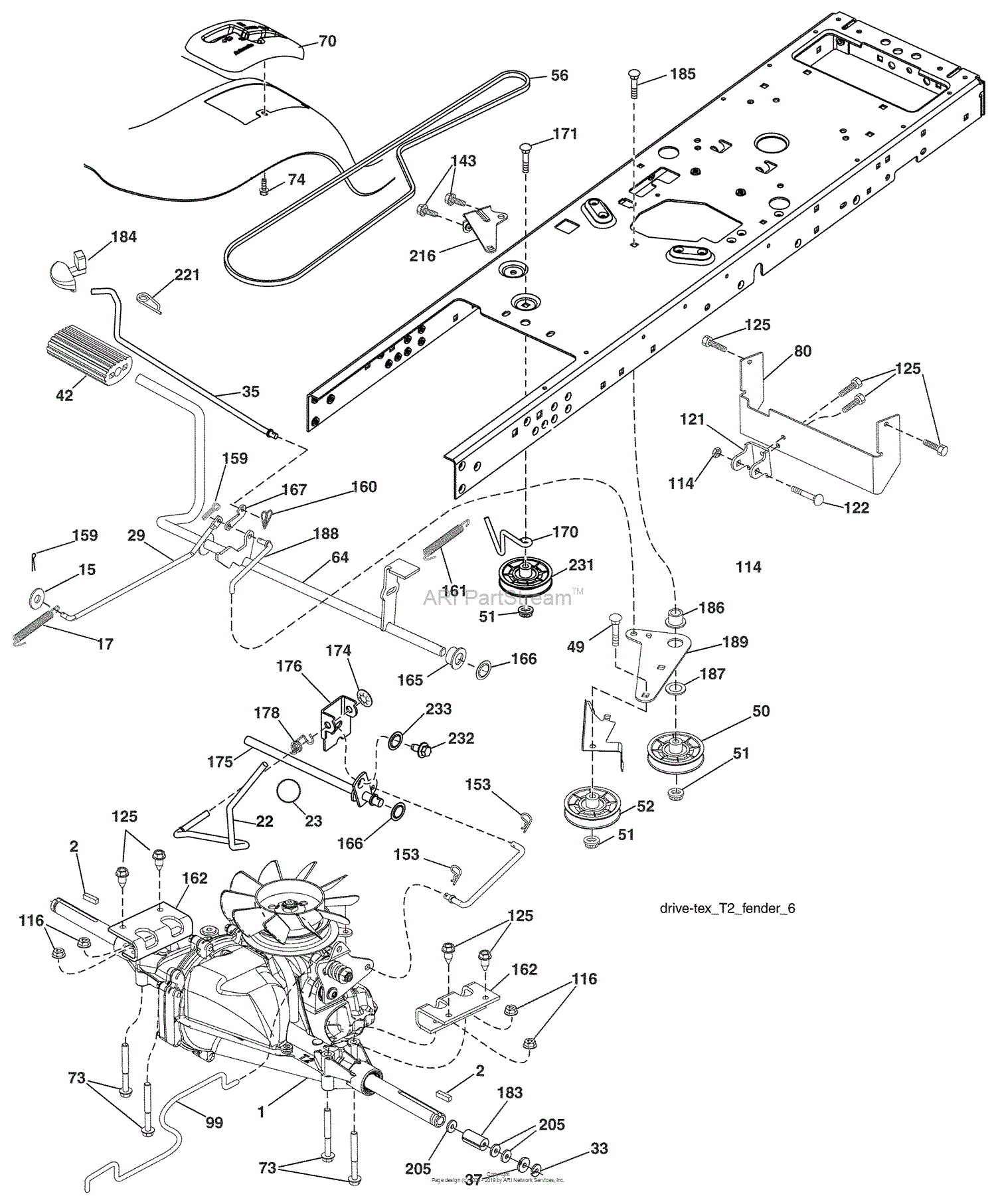 Husqvarna LTH 1538 (96043003802) (2008-04) Parts Diagram for Drive