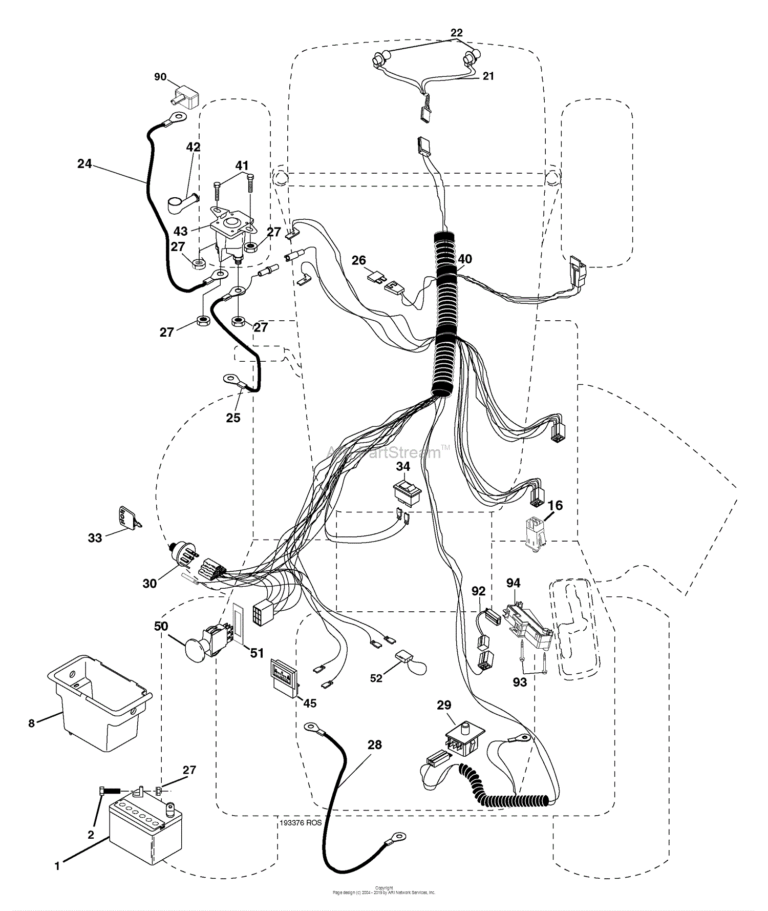 Husqvarna LTH 1542 (96013000900) (2005-10) Parts Diagram for Electrical