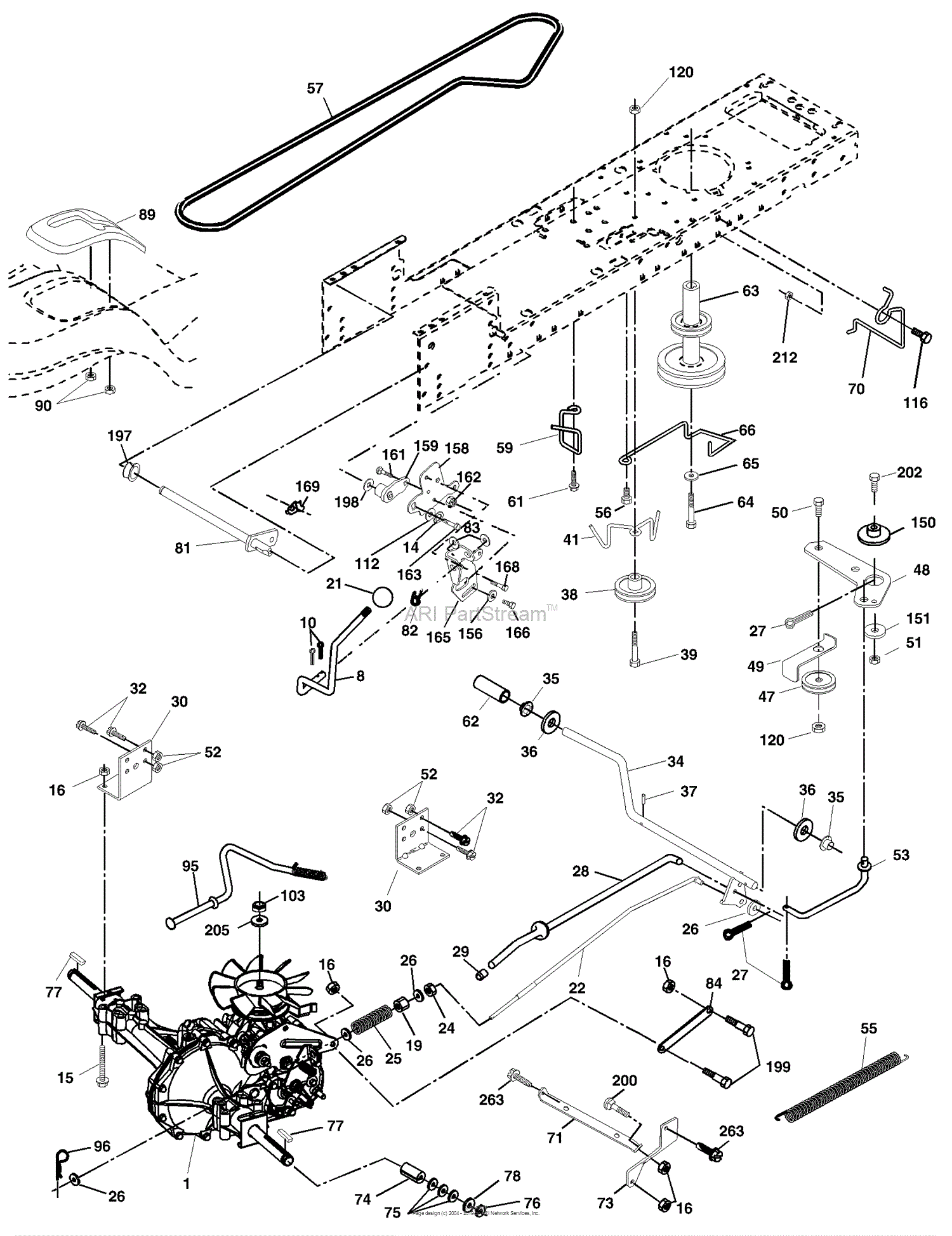 Husqvarna LTH 18542 A (954571731) (2003-11) Parts Diagram for Drive