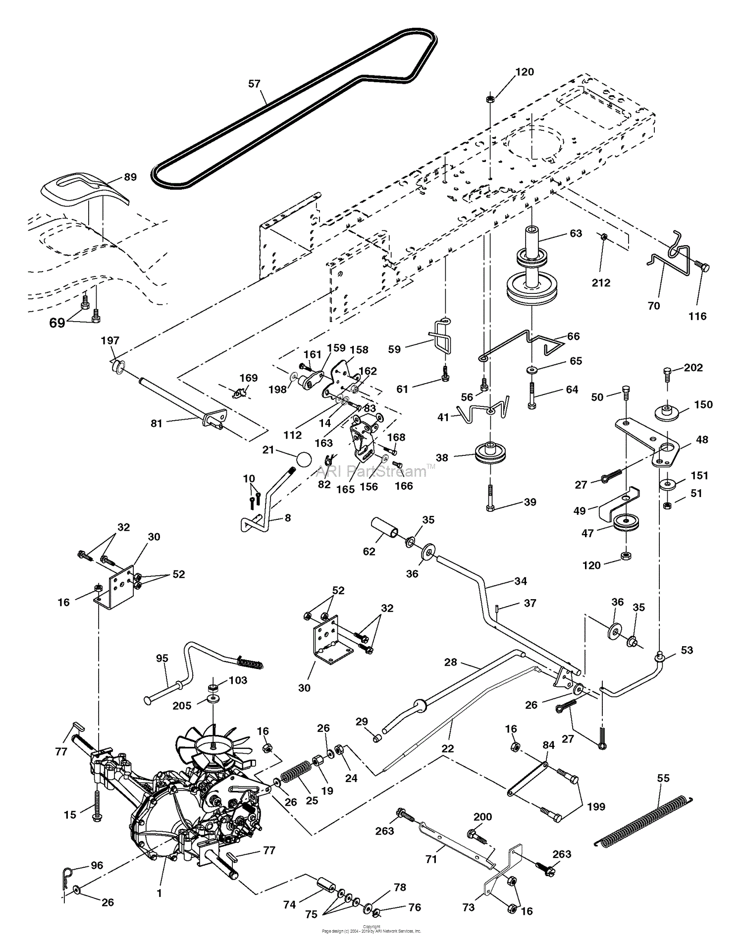 Husqvarna LTH 18542 C (954571731) (2004-08) Parts Diagram for Drive