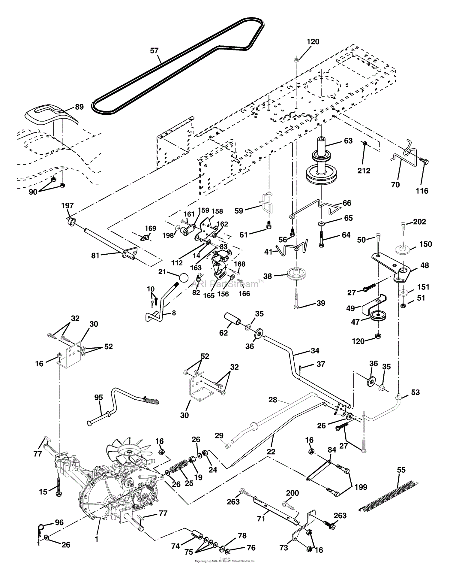 Husqvarna LTH 2042 B (954571953) (2004-01) Parts Diagram for Drive