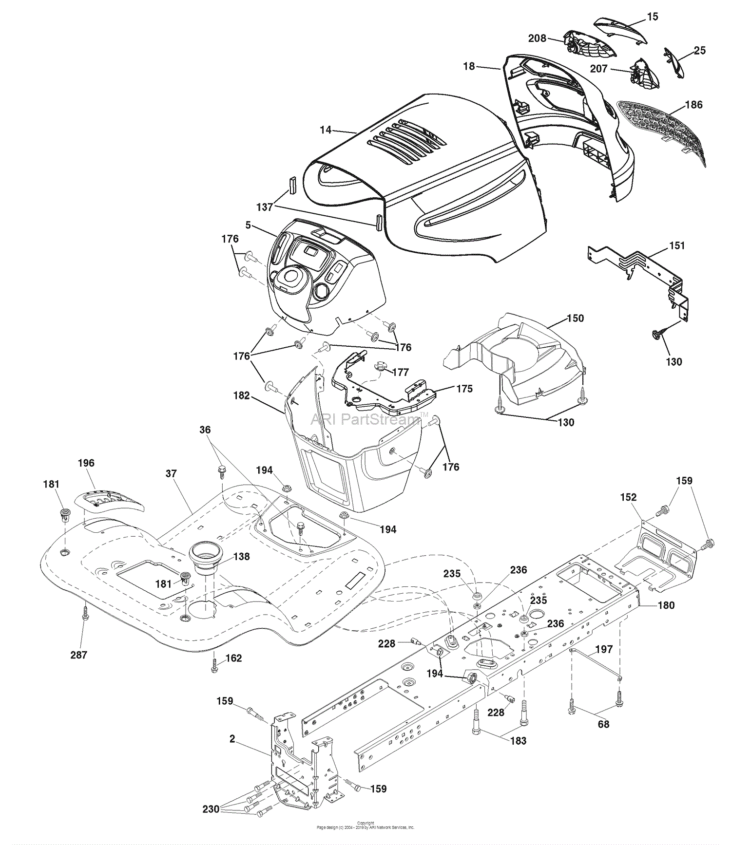 Husqvarna PB 195 H 42 LT (96042003602) (2008-01) Parts Diagram for Chassis