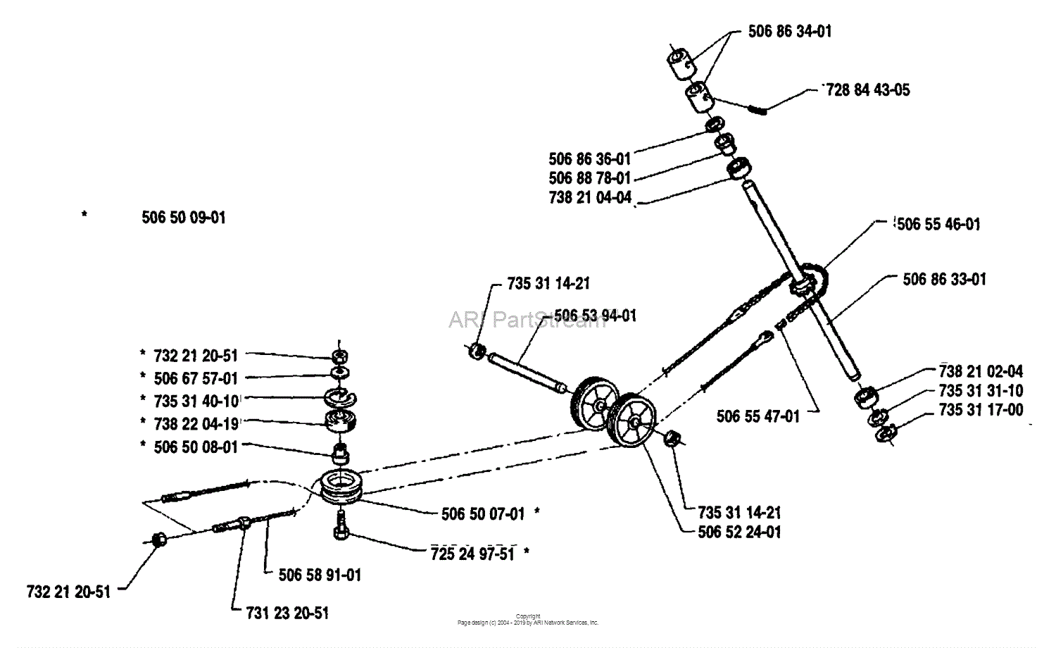 Husqvarna Rider 1200-14 (1991-03) Parts Diagram for Steering Assembly