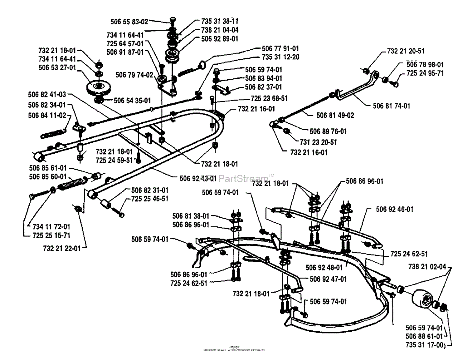 Husqvarna Rider 1200 (1995-03) Parts Diagram for Cutter Deck Lift ...