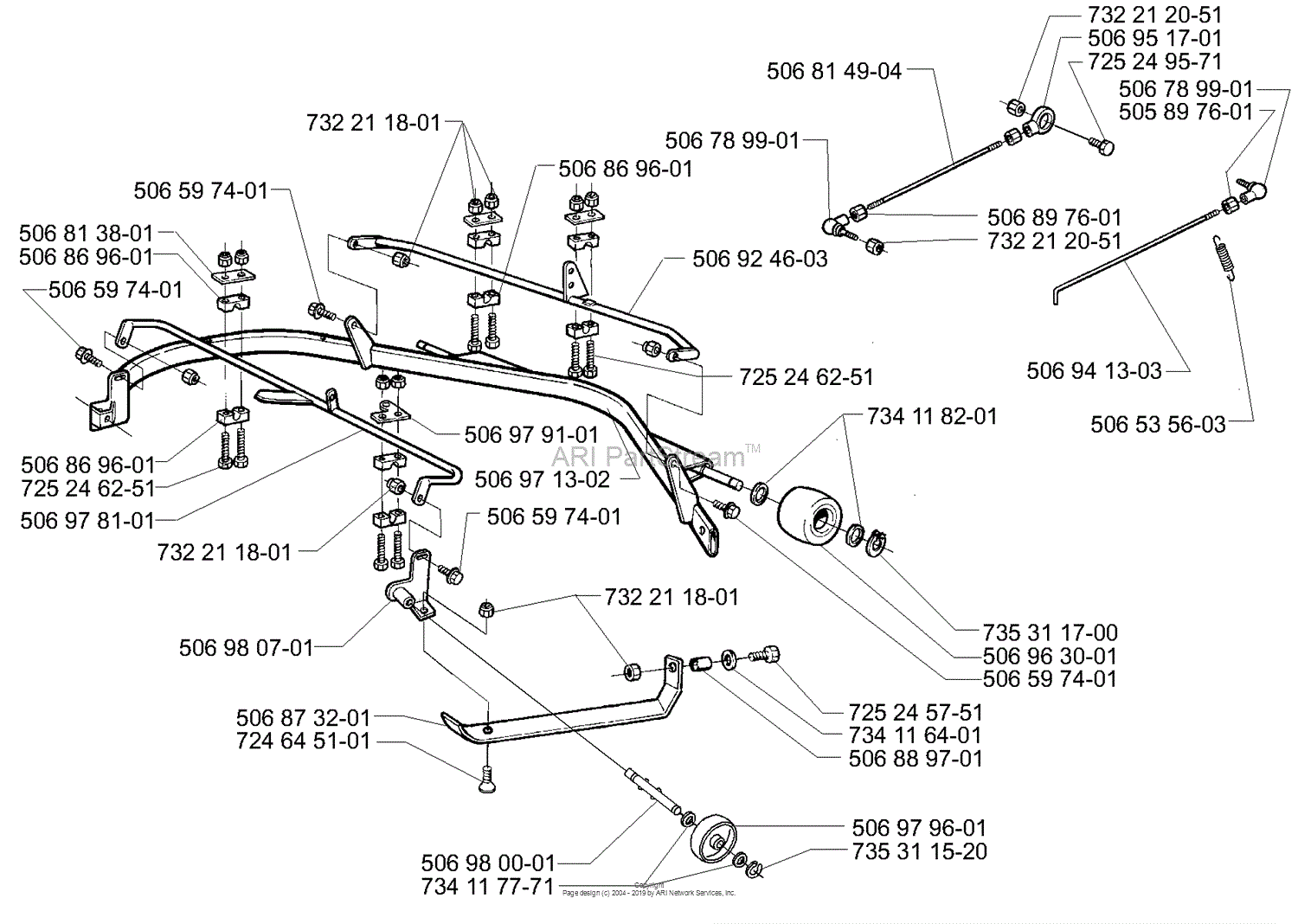 Husqvarna Rider 16 (2001-01) Parts Diagram for Deck Frame (38