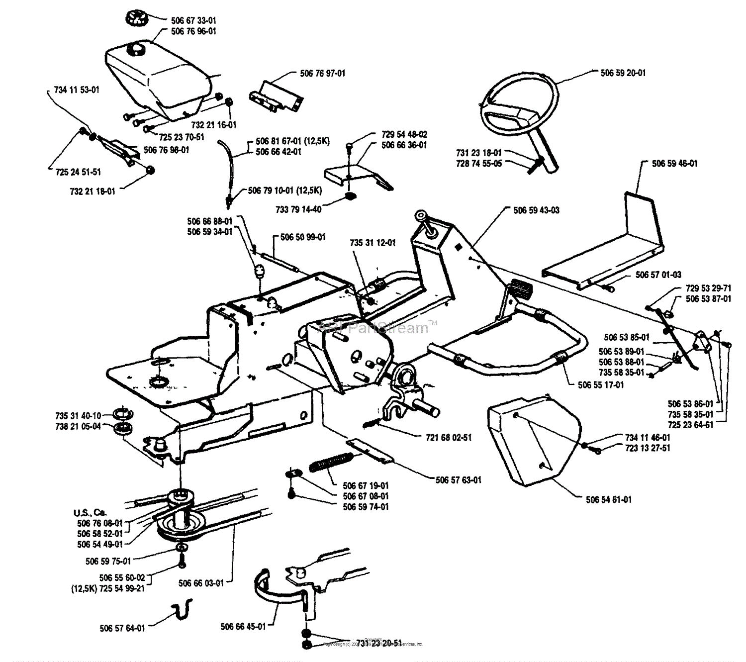 9+ Husqvarna R120S Parts Diagram