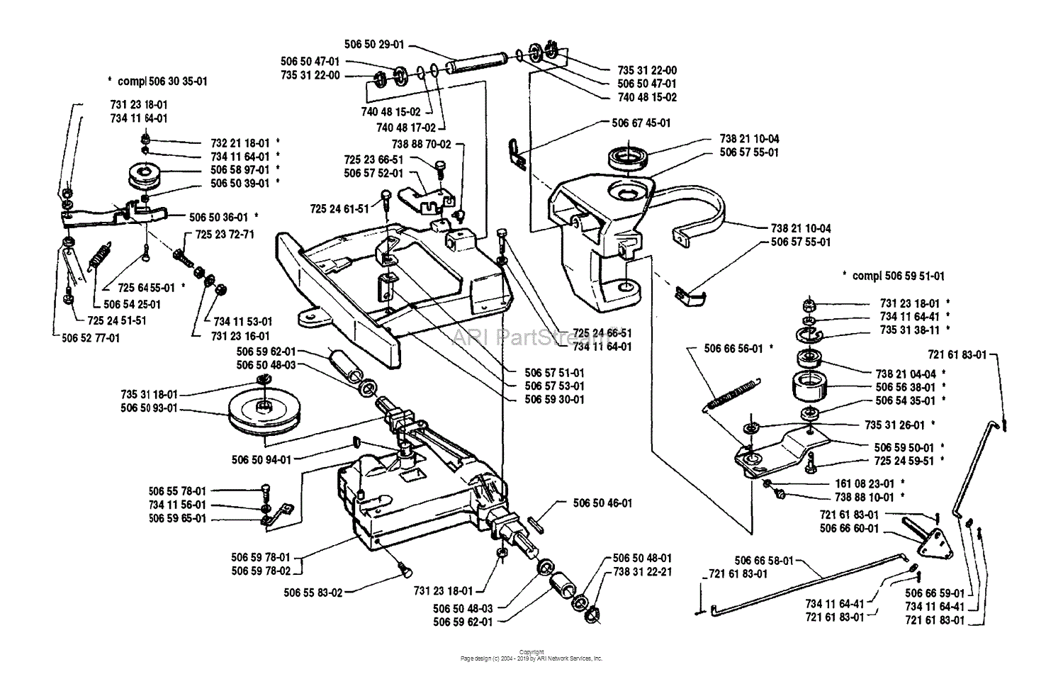 Husqvarna Rider 850 8 (1990-02) Parts Diagram for Frame And Belt ...