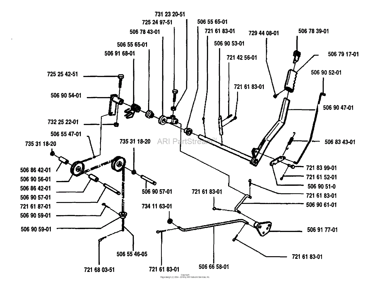 Husqvarna Rider 970 12 S 1993 05 Parts Diagram For Lever Assembly 9532