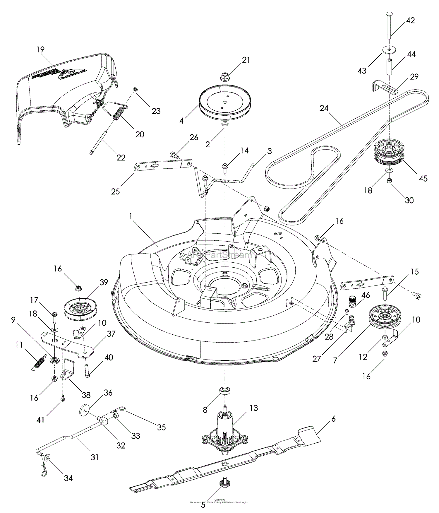 Husqvarna RZ 3016 (966042901) (2009-04) Parts Diagram for Brake / Deck Lift