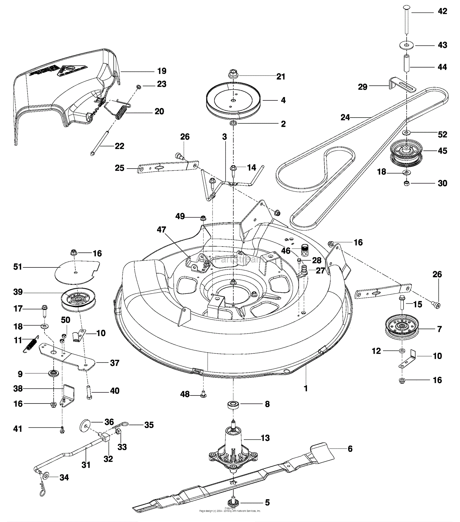 Husqvarna Rz 3016 Bf 966495501 2009 09 Parts Diagram For 30 Deck