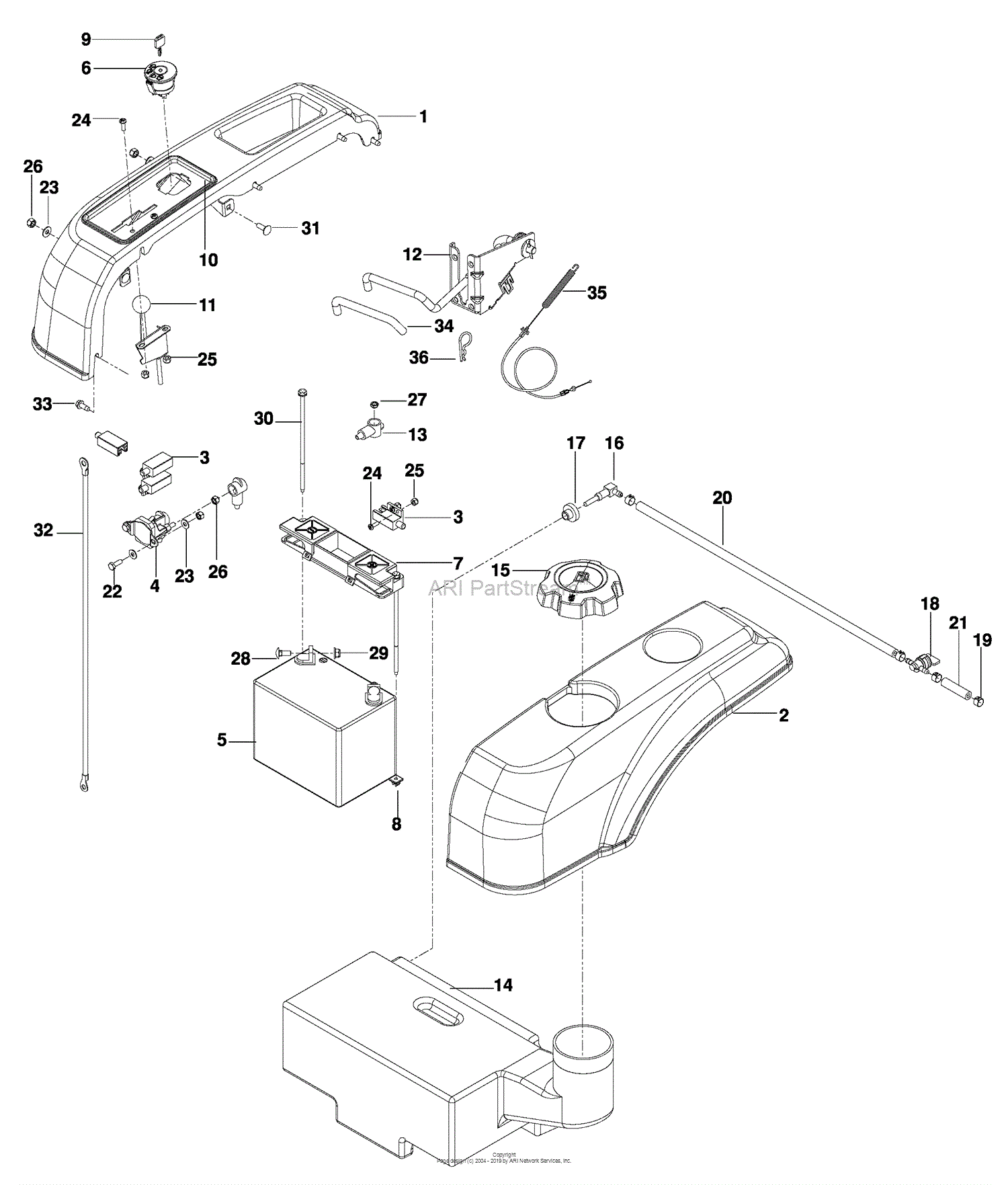 Husqvarna RZ 3016 BF (966495501) (2009-09) Parts Diagram for Ignition