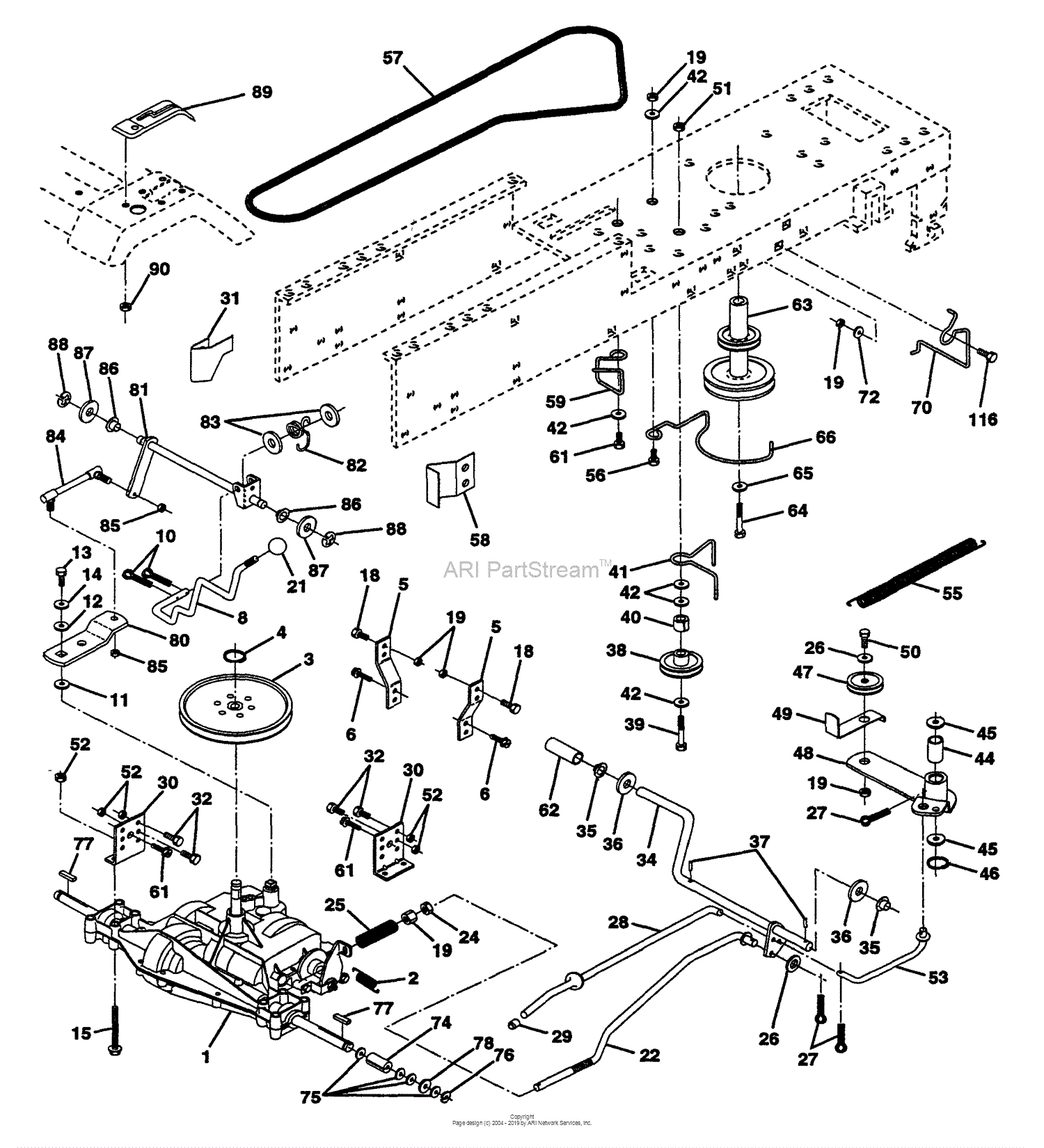 Husqvarna YT 150 (HCYT150A) (954840021) (1996-01) Parts Diagram for Drive