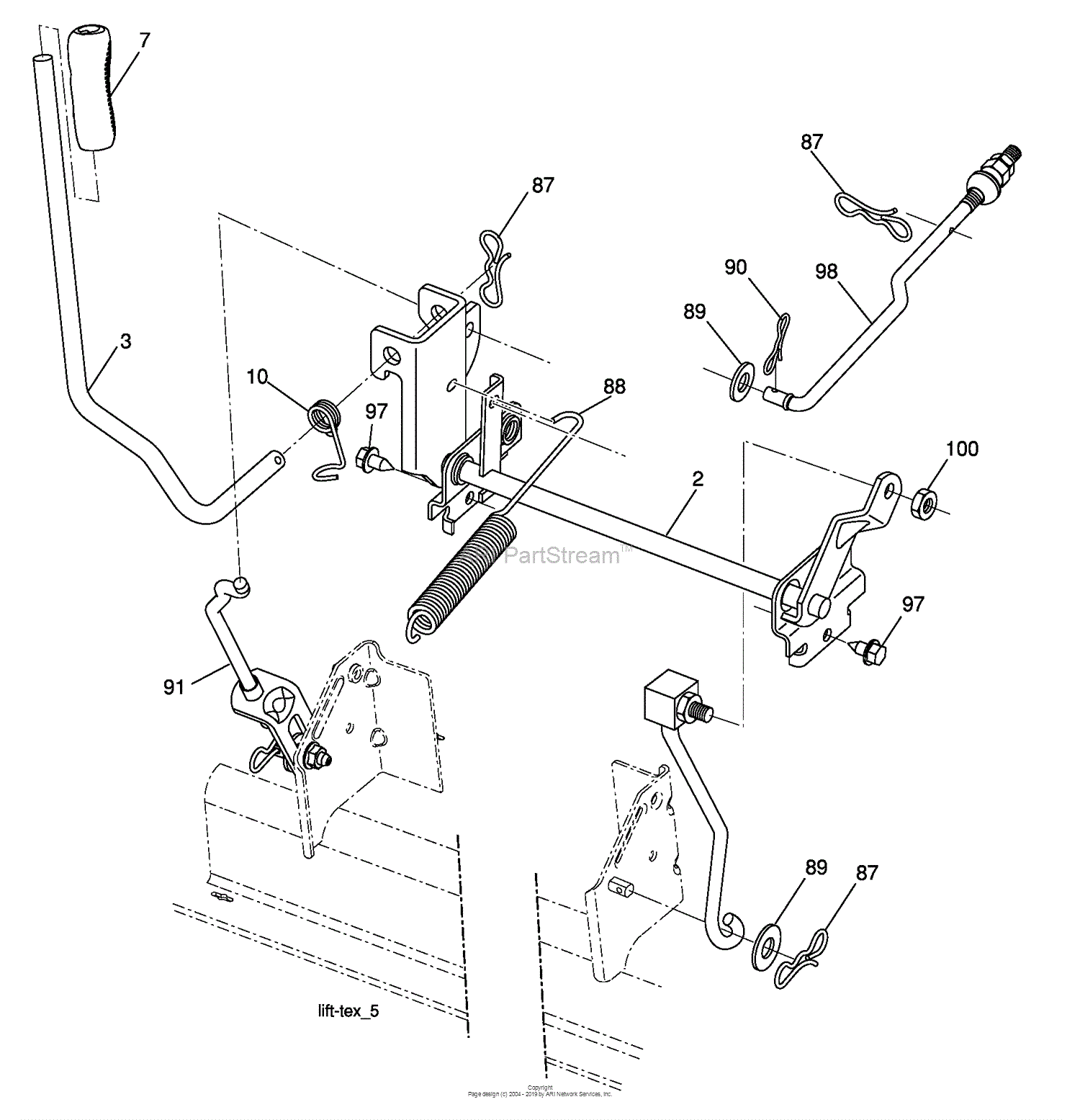 Husqvarna Yt 1942 96043002500 2008 04 Parts Diagram For Mower Lift