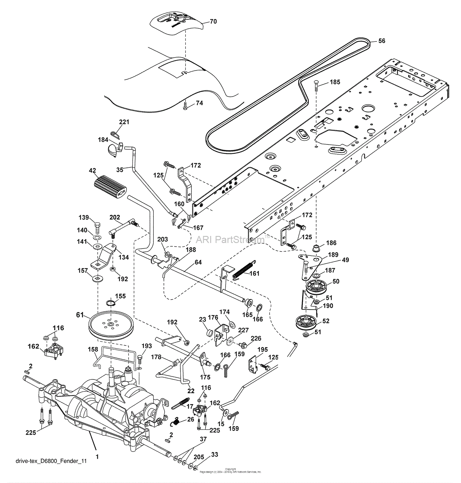 Husqvarna YT 1942 (96043002501) (2008-04) Parts Diagram for Drive