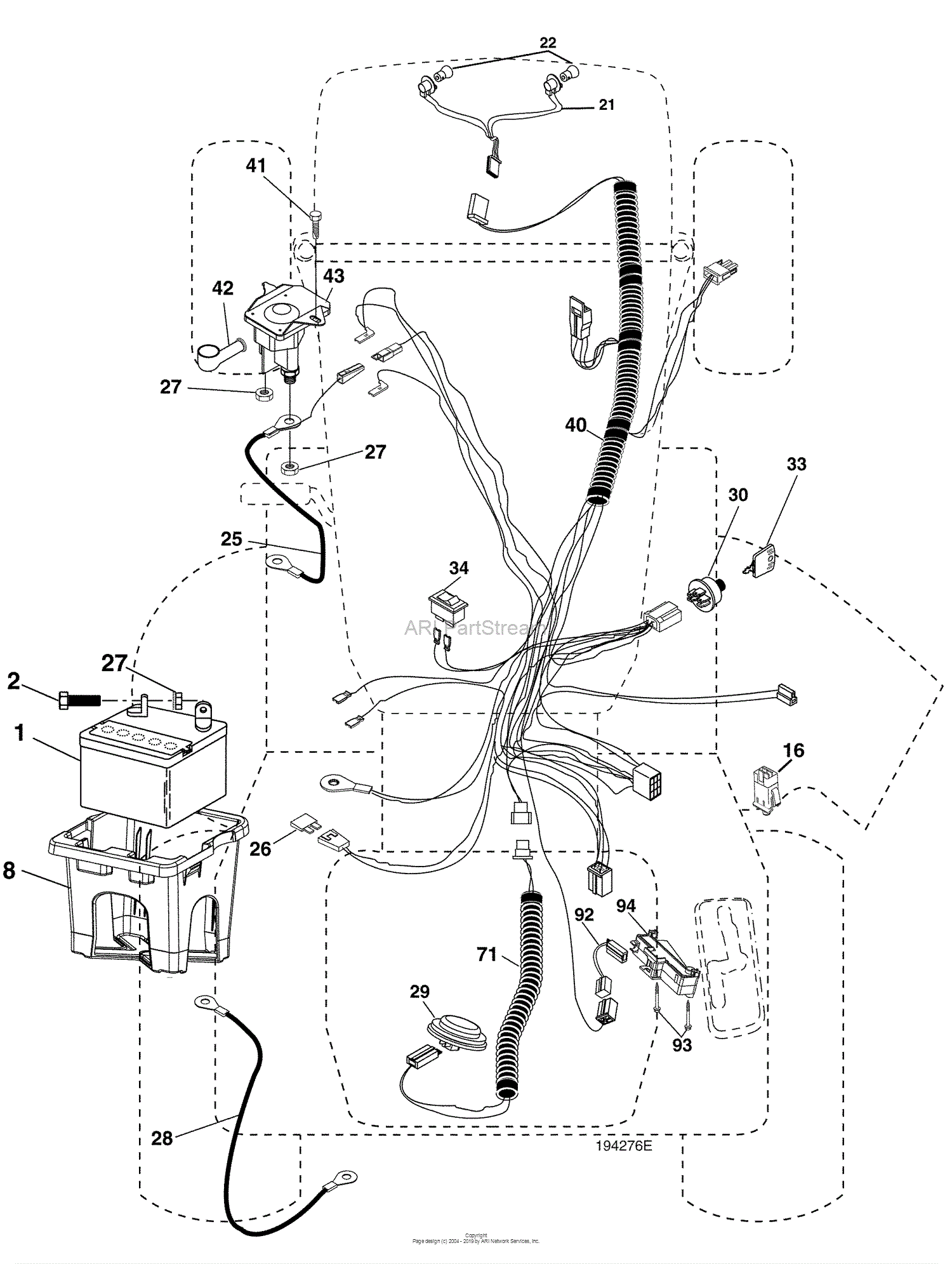 Husqvarna Yt 1942 T 96043000300 2006 05 Parts Diagram For Electrical