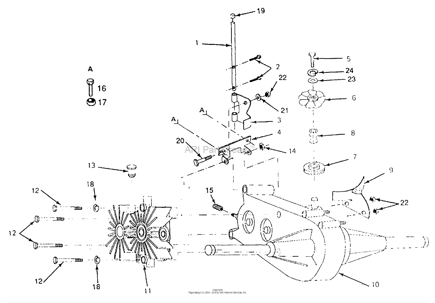 Husqvarna YTH 1120-14 (1990-01) Parts Diagram for Transaxle And Pump ...