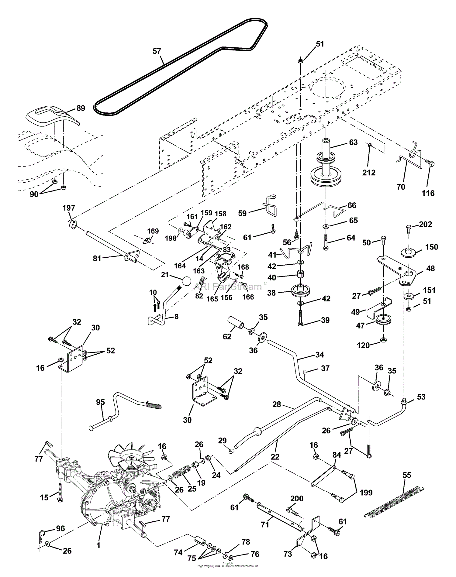 Husqvarna YTH 130 (HEYTH130L) (954170026) (2001-02) Parts Diagram for Drive