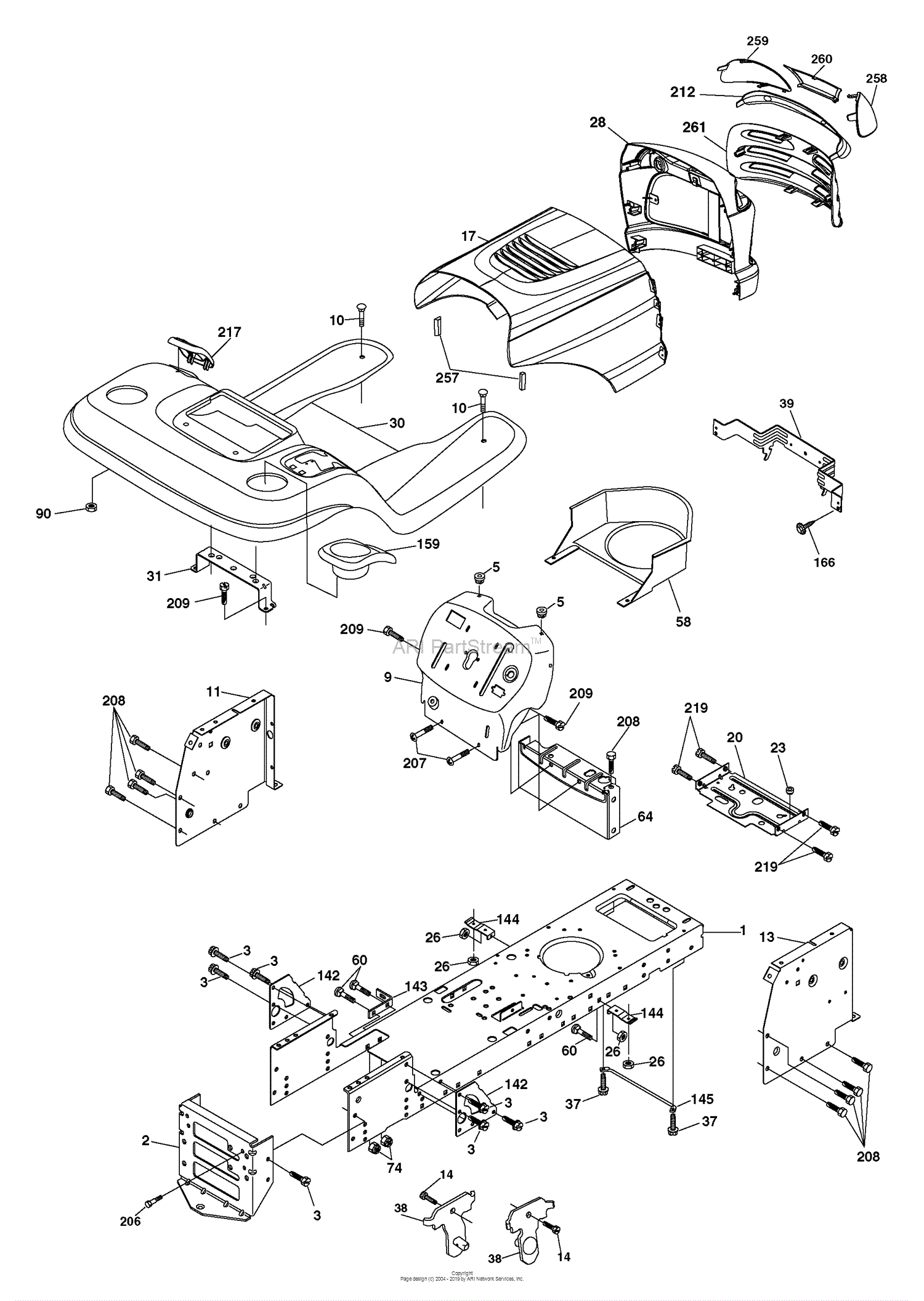 Husqvarna YTH 1342 XPA (954569332) (2003-03) Parts Diagram for Chassis ...