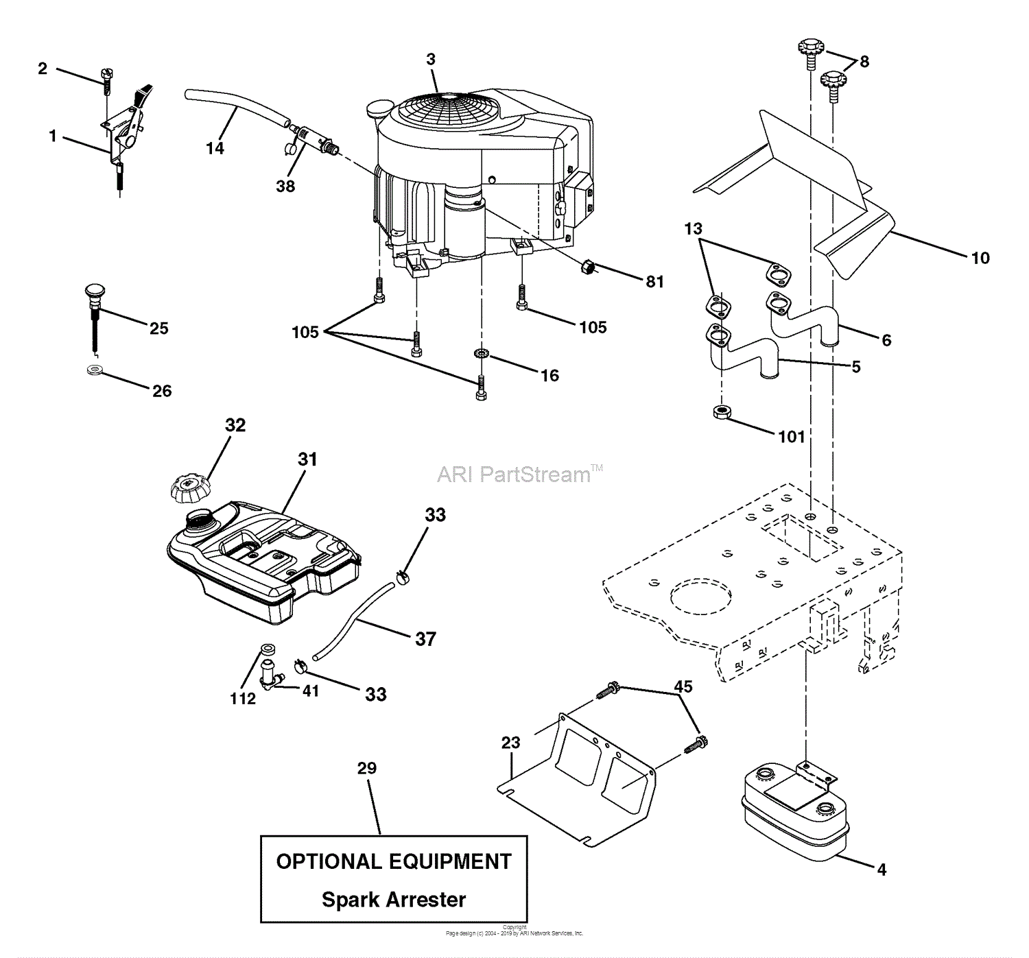 Husqvarna YTH 1342 XPA (954569332) (2003-03) Parts Diagram for Engine