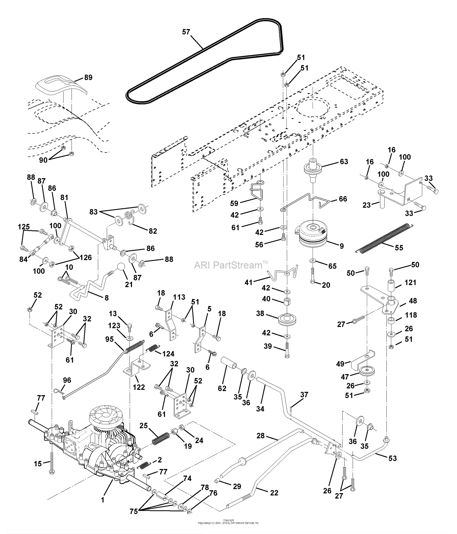 Husqvarna YTH 150 (954140007C) (1997-12) Parts Diagram for Drive