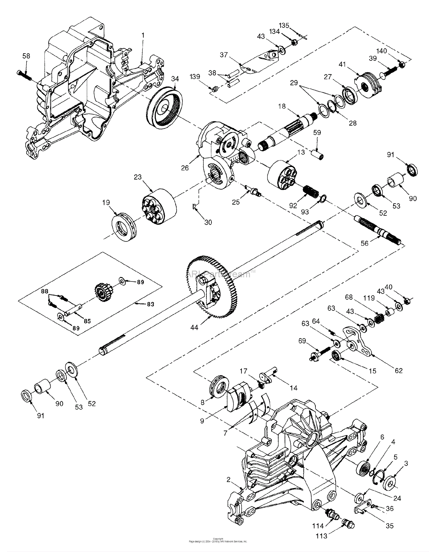 Husqvarna YTH 150 (954140007E) (1998-02) Parts Diagram for Hydro Gear ...